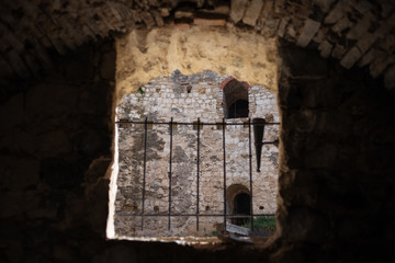 Window of ancient fortress from Soroca.