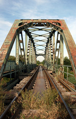 Old railway bridge over the river Begej, Zrenjanin, Serbia