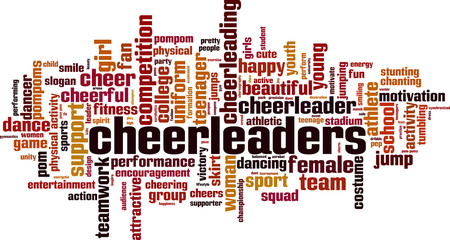 Cheerleaders word cloud