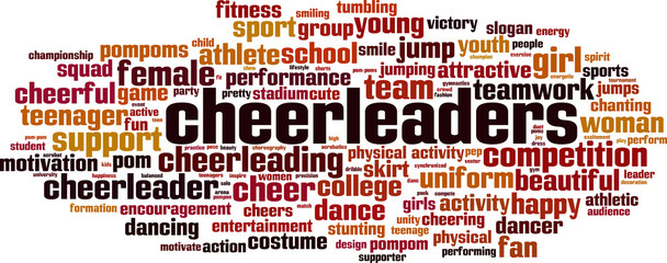 Cheerleaders word cloud