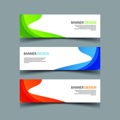 Naklejka premium Vector Abstract design banner web template