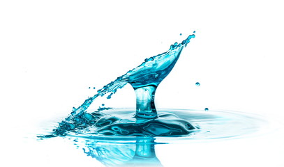 Drop of water isolated on white background