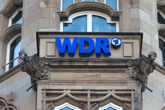 cologne, North Rhine-Westphalia/germany - 17 10 18: wdr sign on an building in cologne germany