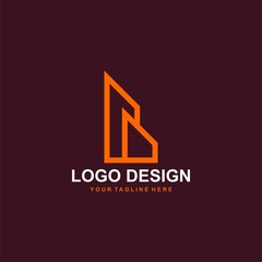 Architectural logo design vector. Real estate line logo design. Home abstract illustration for your business company.