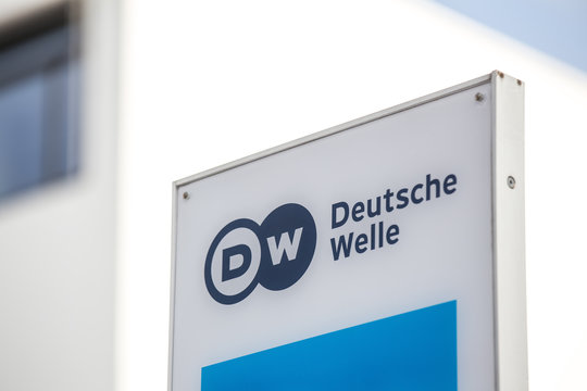 bonn, North Rhine-Westphalia/germany - 19 10 18: deutsche welle sign in bonn germany