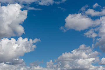 Obraz na płótnie Canvas Blue sky with white clouds. Sky is in the clouds.