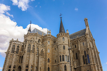 Fototapeta premium The magnificent Episcopal Palace of Astorga, Leon, Spain.