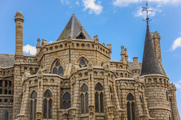 Fototapeta na wymiar The magnificent Episcopal Palace of Astorga, Leon, Spain.