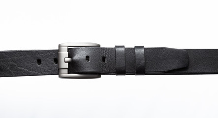 leather belt on a white background