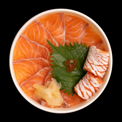 Fresh Salmon Donburi Rice Bowl