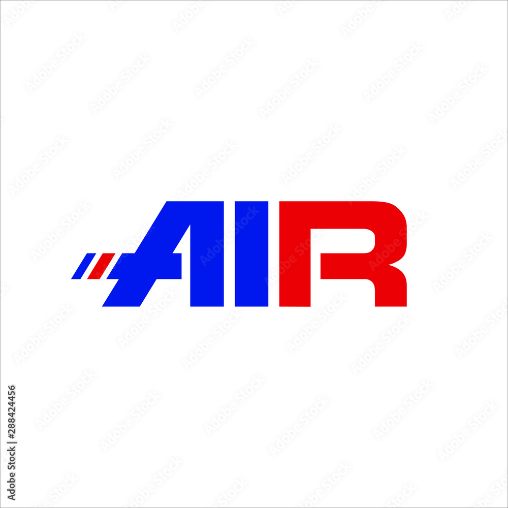 Wall mural letter air logo. speed symbol. icon vector eps 10.