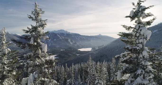 Winter Sunset At A Ski Resort