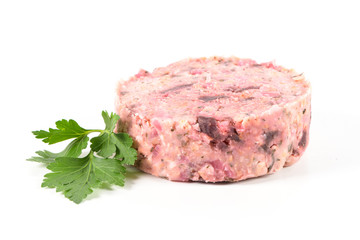 Raw veggie burger with beetroot and white beans