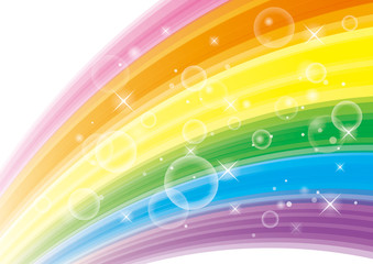 ウェーブ　カーブ　抽象　背景　虹色