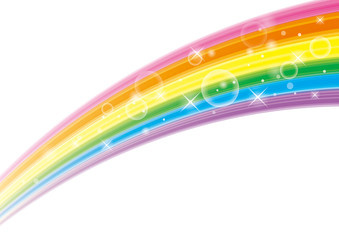 ウェーブ　カーブ　抽象　背景　虹色