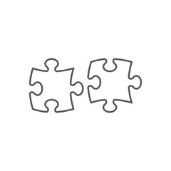 Puzzle vector icon symbol isolated on white background
