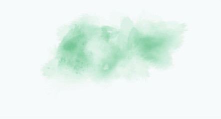 Green watercolor background for your design, watercolor background concept, vector.