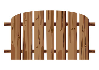 wooden fence texture on white background illustration vector