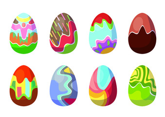 easter egg design on white background illustration vector