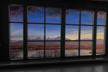 window view,view of  landscape window   