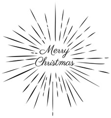 Obraz premium Merry Christmas Rays