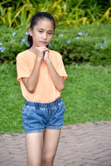 A Beautiful Teen Girl Praying