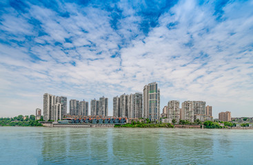 Obraz premium Cityview of Leshan City, Sichuan Province, China