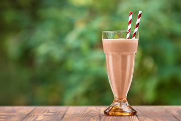 milkshake in glass