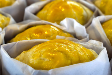  Sweets come in many flavors and tastes. In the bakery shop just made new and just took out of the fragrant and delicious stove