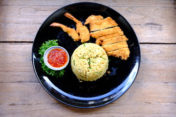 fried rice with chicken