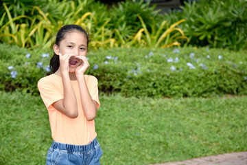 Fototapeta premium An A Female Youngster Yelling