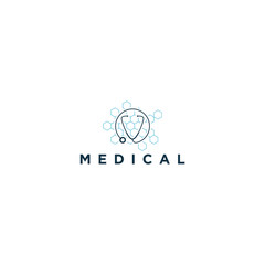 Stethoscope logo medical doctor equipment