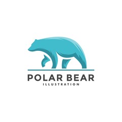 abstract bear logo - vector illustration of design on a light background