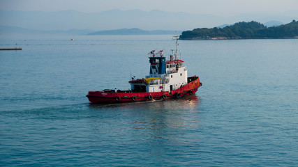 Fototapeta premium working boat