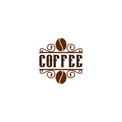 Coffee logo for product label and cafe and resto