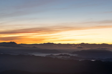 Sunrise above the Hakuba Valley, Nagano prefecture, Japan