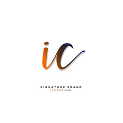 I C IC Initial letter handwriting and  signature logo concept design.