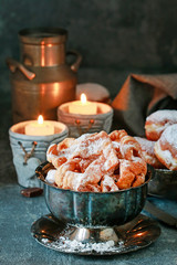 Fat Thursday celebration - traditional donuts filled with marmalade.