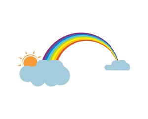 rainbow logo icon vector template