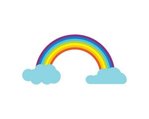 rainbow logo icon vector template