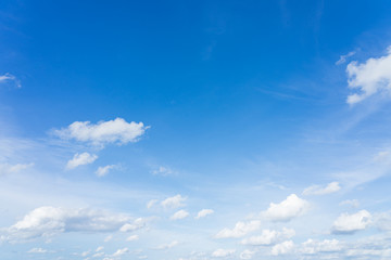Blue sky and clouds natural background.