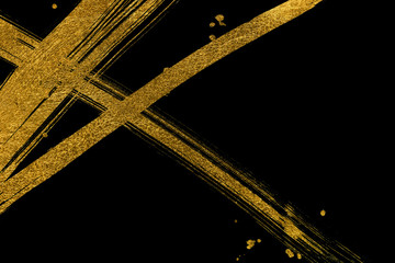 Brush painted gold line