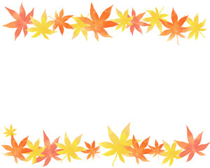 秋の素材 パターン背景 紅葉 もみじ模様 ベクターイラスト