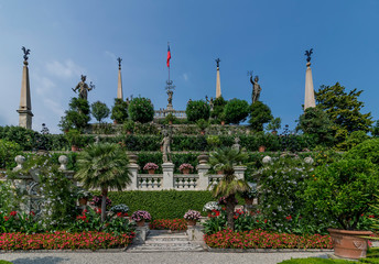 The beautiful Italian gardens of Isola Bella, Lake Maggiore, Italy