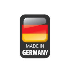 Germany flag, vector illustration on a white background