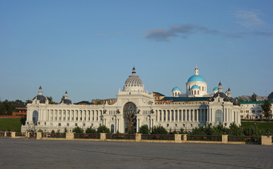 Palace of farmers in the architectural style of Empire and classicism, Kazan, Tatarstan Republic, Russia