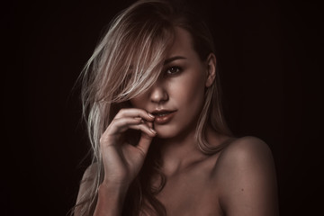 Fototapeta premium close up.portrait of a beautiful young woman.
