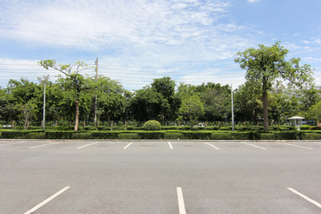 Courtyard for parking in the nature park