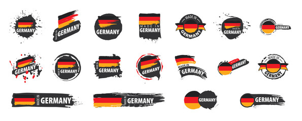 Germany flag, vector illustration on a white background