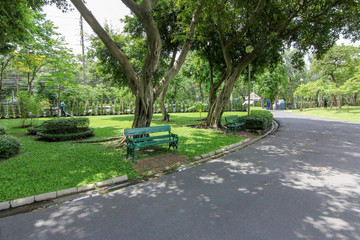 Garden bench for relaxing in the garden